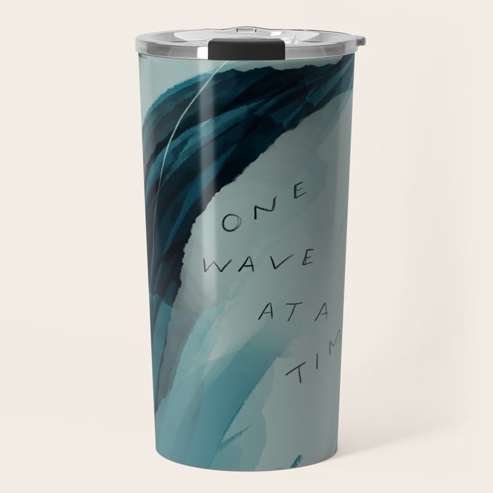 "One Wave At A Time" Travel Mug