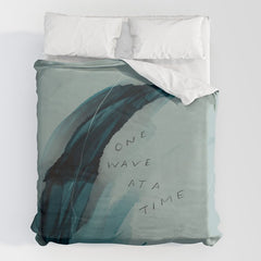 "One Wave At A Time" Duvet Cover