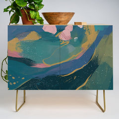 "You Are Worthy" Midnight Background Credenza