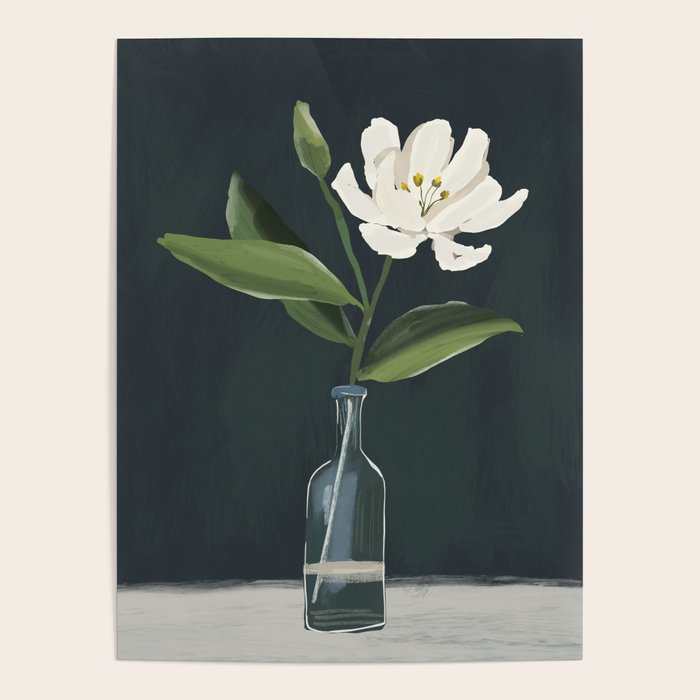 A flower in a vase Poster
