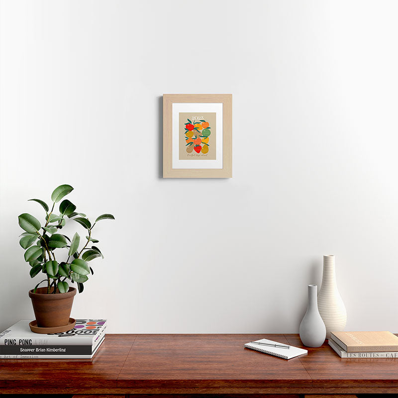 2025 RETRO FRUIT MARKET CALENDAR Framed Art Print