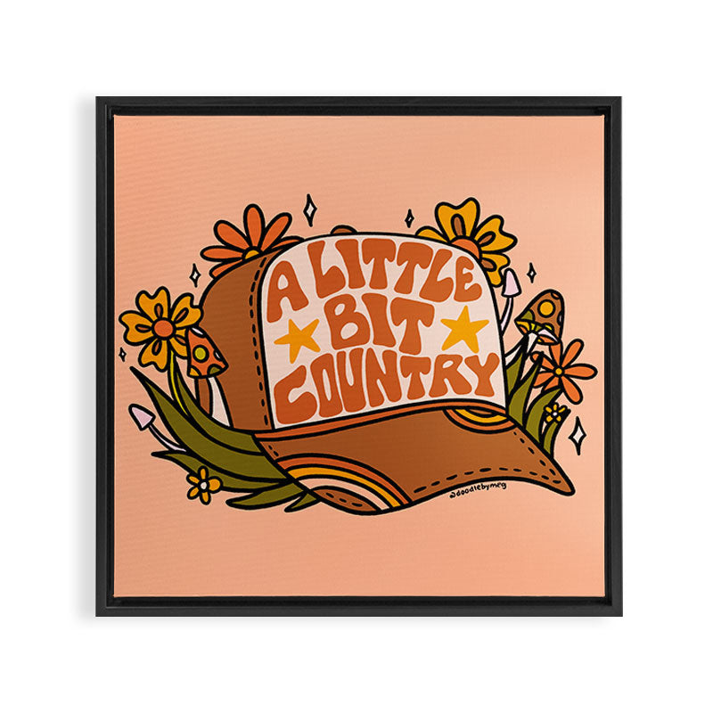 A Little Bit Country Framed Canvas Print