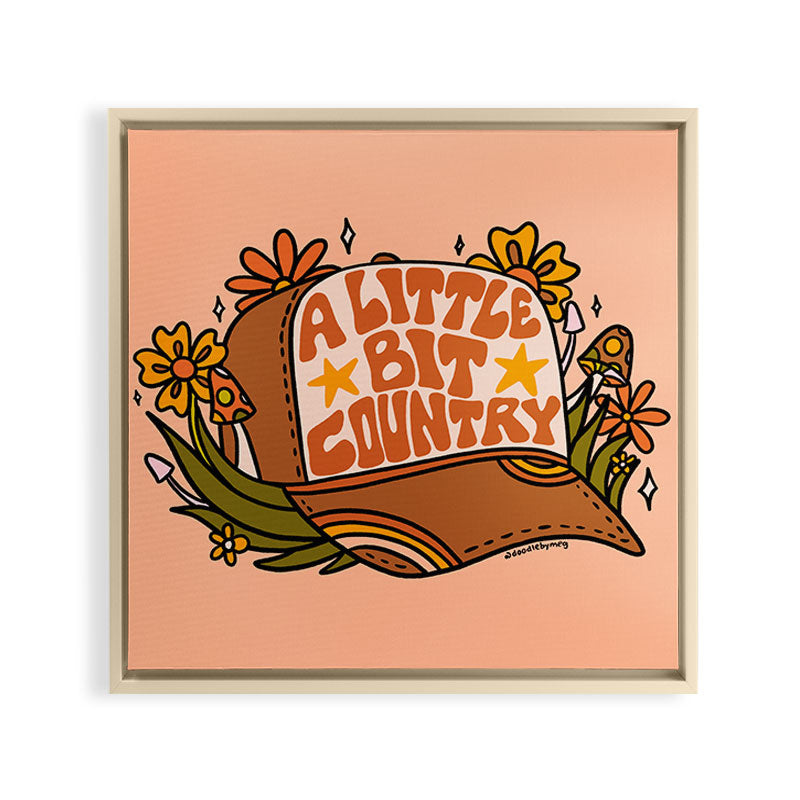 A Little Bit Country Framed Canvas Print