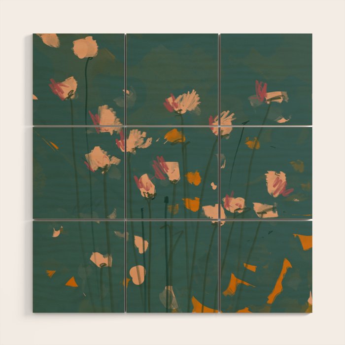 A Field Of Flowers Bloom Wood Wall Art