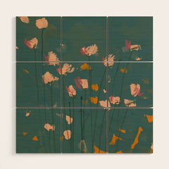 A Field Of Flowers Bloom Wood Wall Art