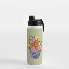 1970s Disco Ball Flower Pot  Water Bottle