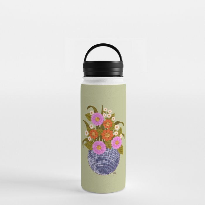 1970s Disco Ball Flower Pot  Water Bottle