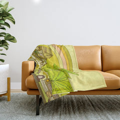 a frame simple living // banana pancakes // retro surf art by surfy birdy Throw Blanket