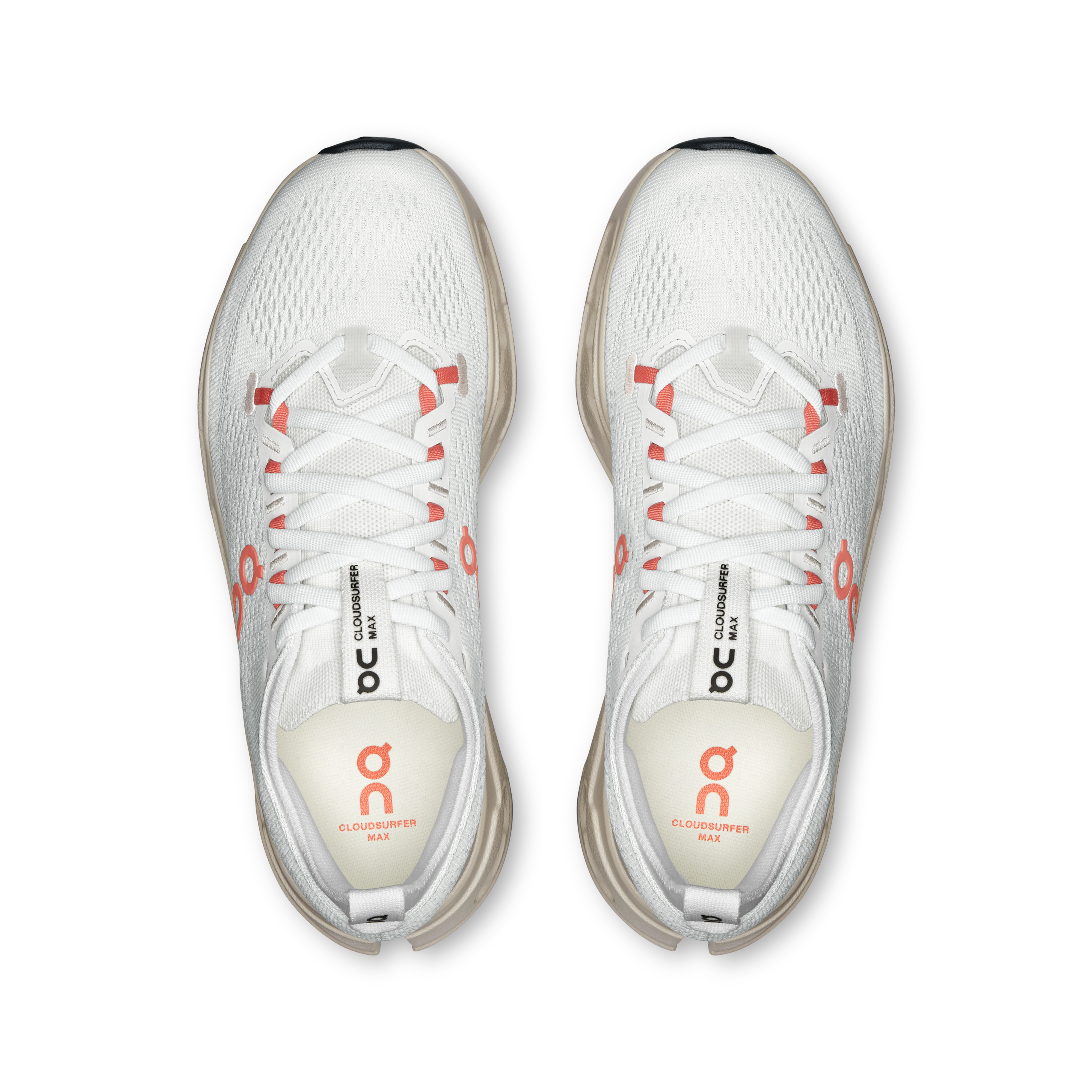 On Running Women's Cloudsurfer Max Shoes - Ivory / Salmon