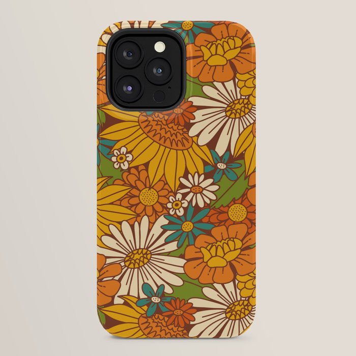 70s Retro Floral iPhone Case