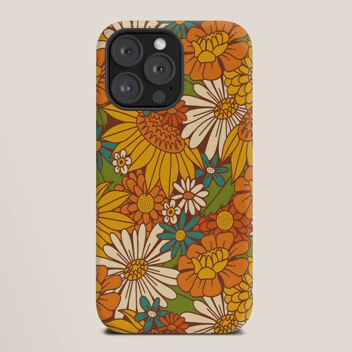 70s Retro Floral iPhone Case