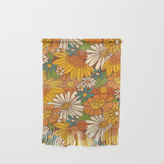 70s Retro Floral Wall Hanging