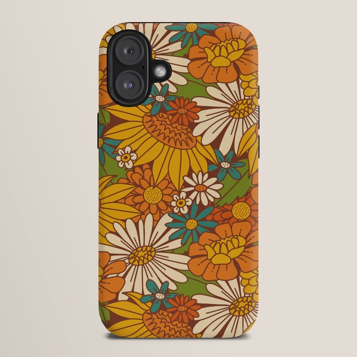 70s Retro Floral iPhone Case