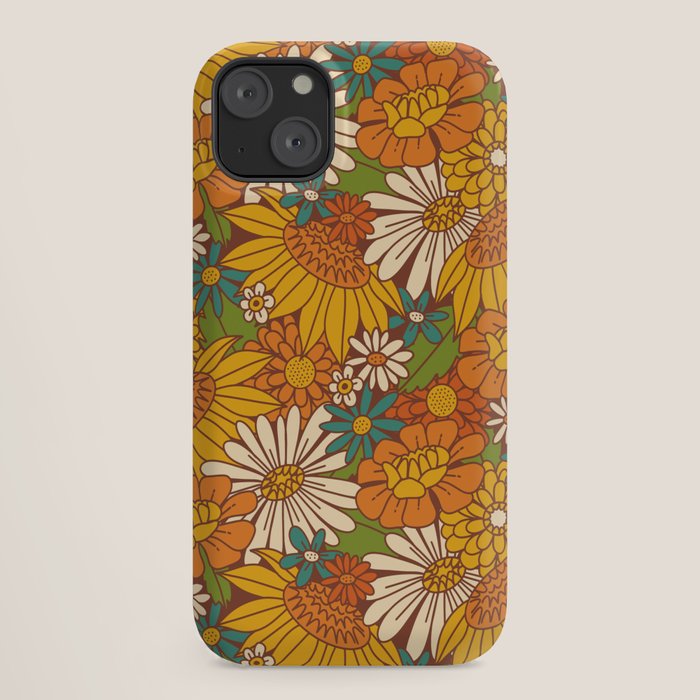 70s Retro Floral iPhone Case