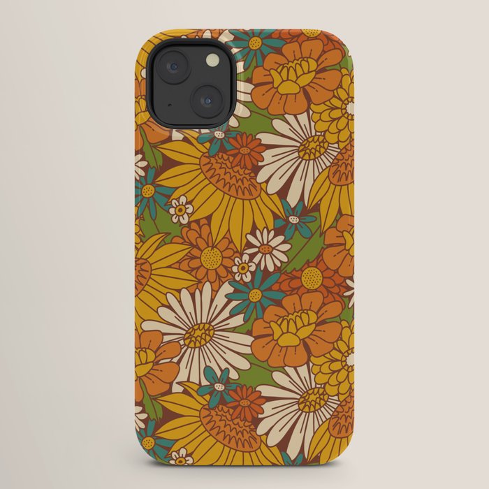 70s Retro Floral iPhone Case