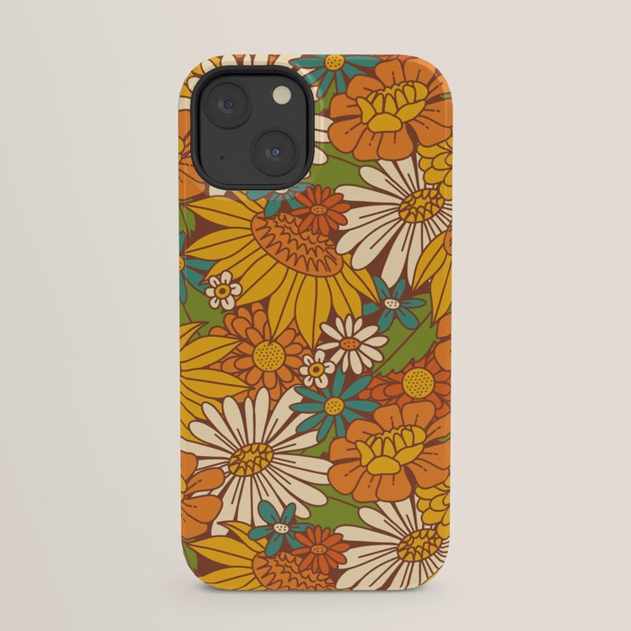 70s Retro Floral iPhone Case