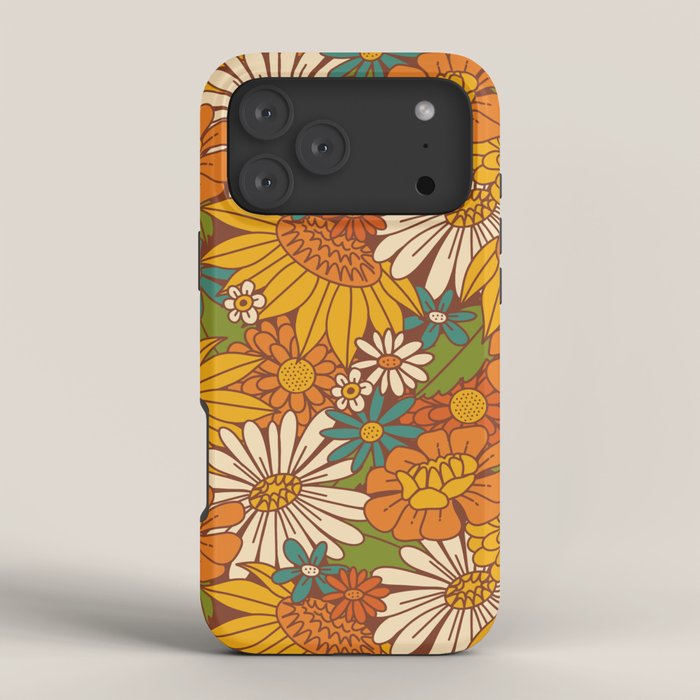 70s Retro Floral iPhone Case