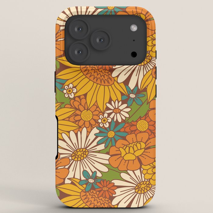 70s Retro Floral iPhone Case