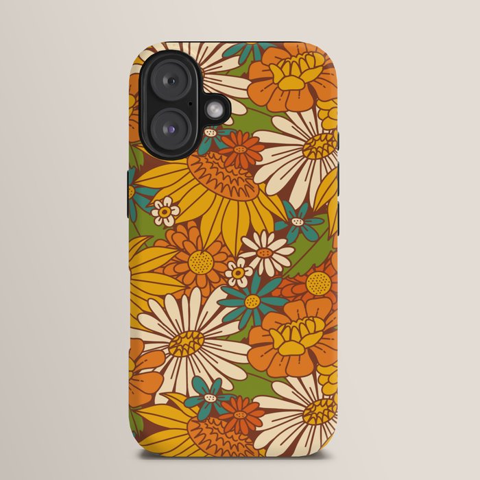 70s Retro Floral iPhone Case