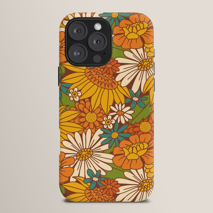 70s Retro Floral iPhone Case