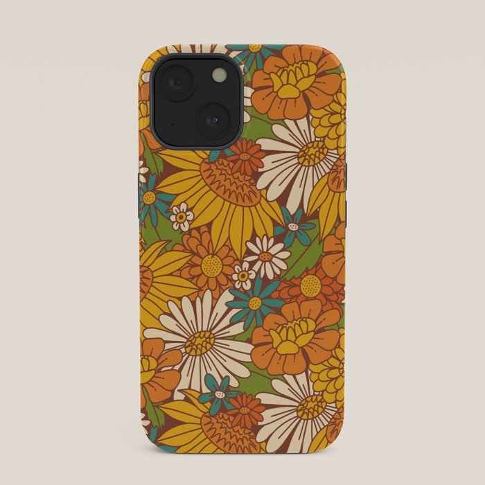 70s Retro Floral iPhone Case