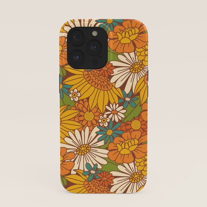 70s Retro Floral iPhone Case