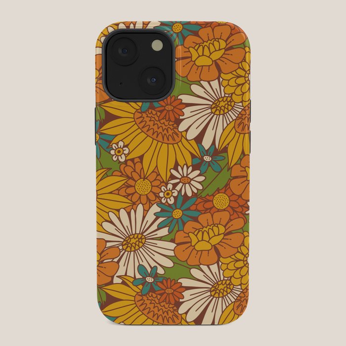 70s Retro Floral iPhone Case