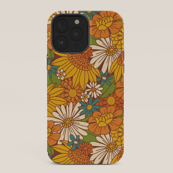 70s Retro Floral iPhone Case