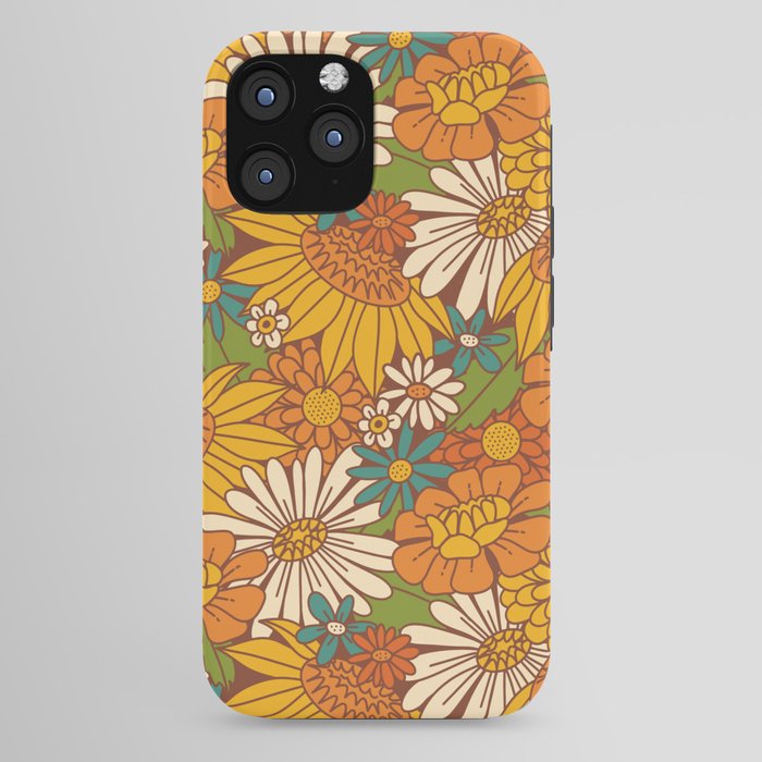 70s Retro Floral iPhone Case