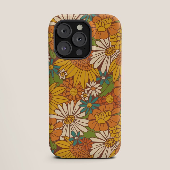 70s Retro Floral iPhone Case