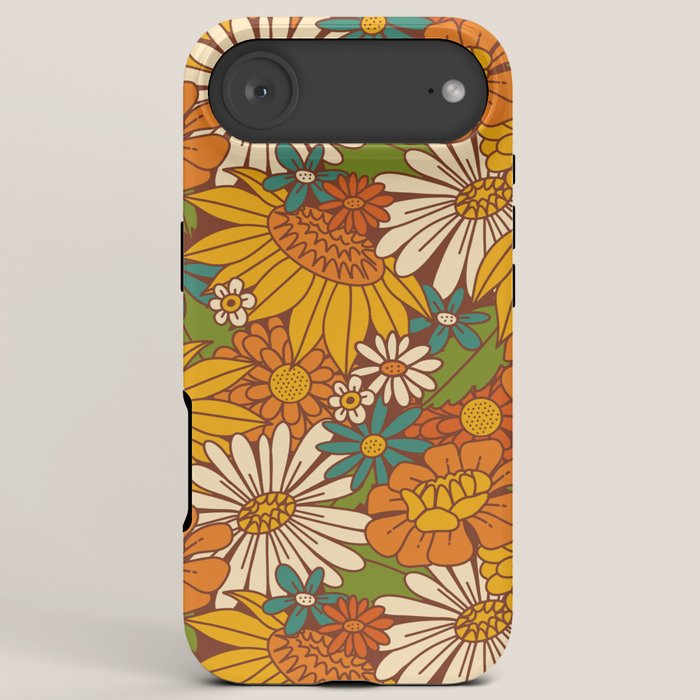 70s Retro Floral iPhone Case