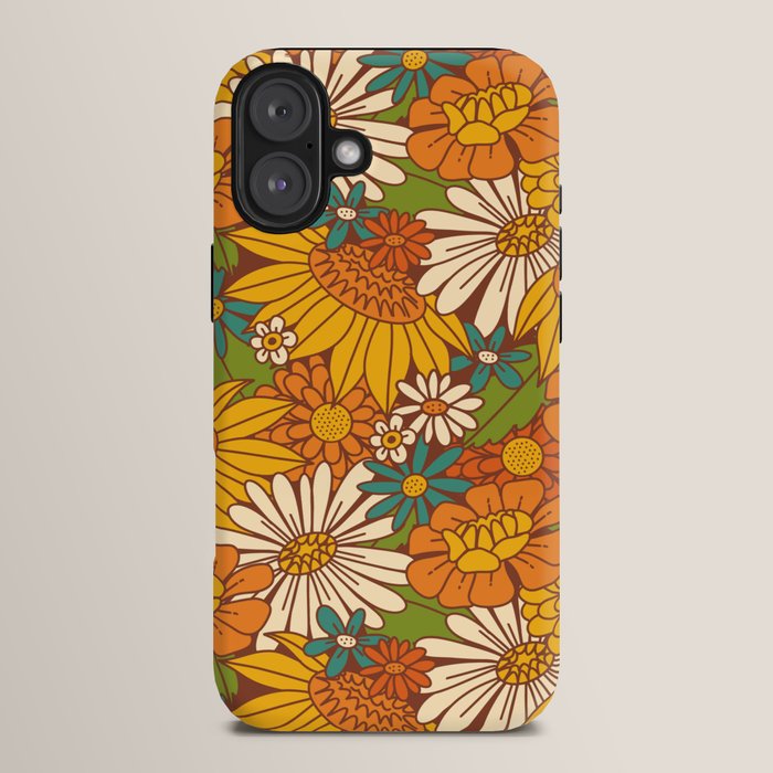 70s Retro Floral iPhone Case