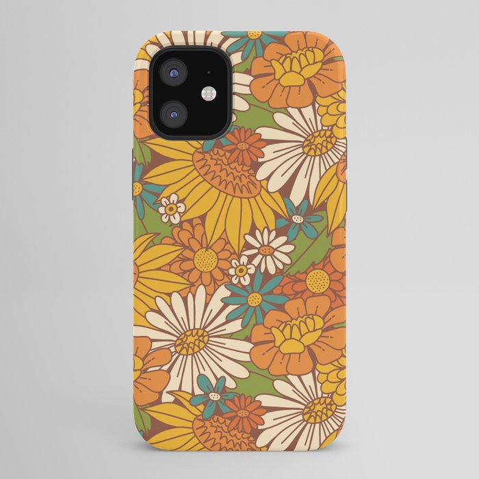 70s Retro Floral iPhone Case
