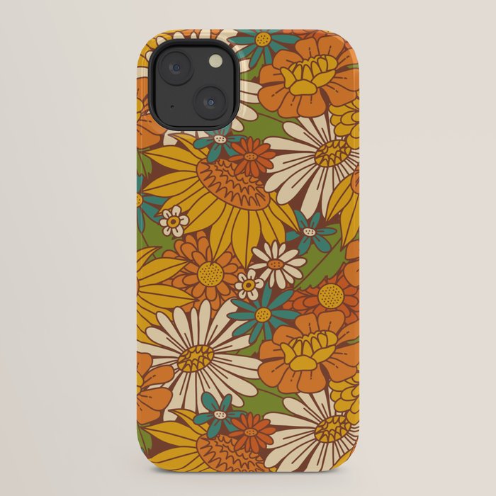 70s Retro Floral iPhone Case