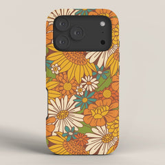 70s Retro Floral iPhone Case
