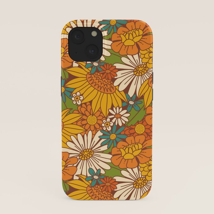 70s Retro Floral iPhone Case