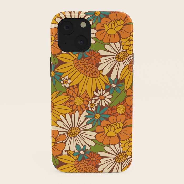 70s Retro Floral iPhone Case