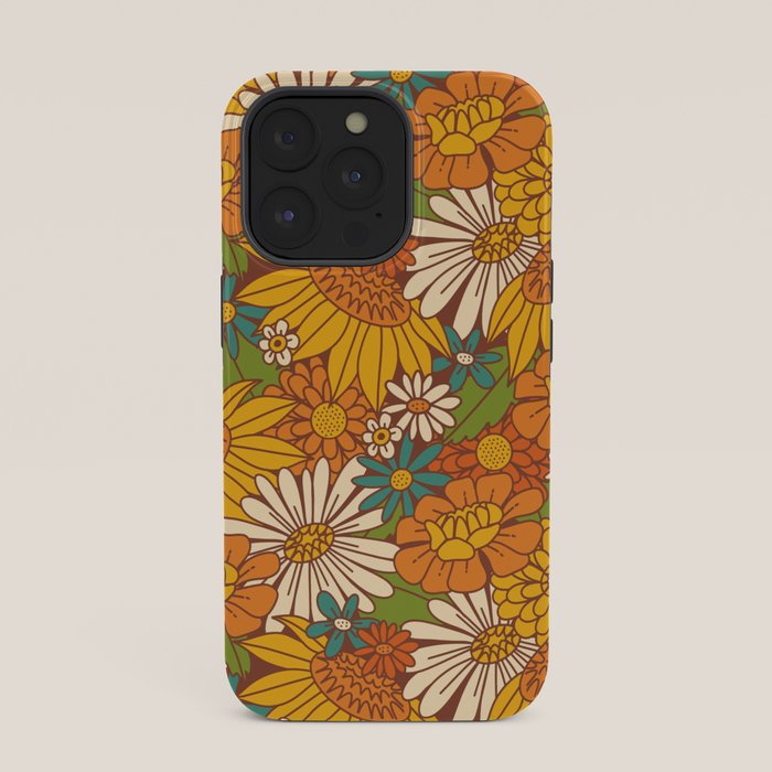 70s Retro Floral iPhone Case