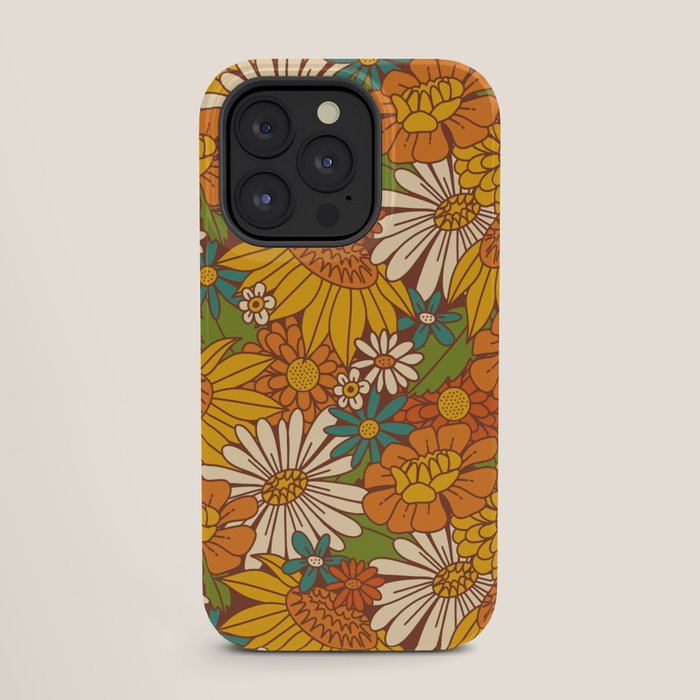 70s Retro Floral iPhone Case