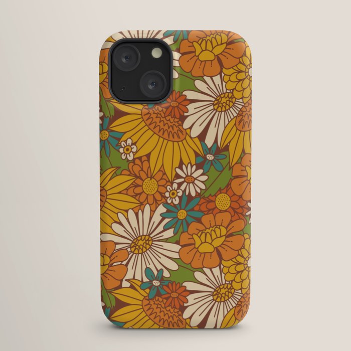 70s Retro Floral iPhone Case