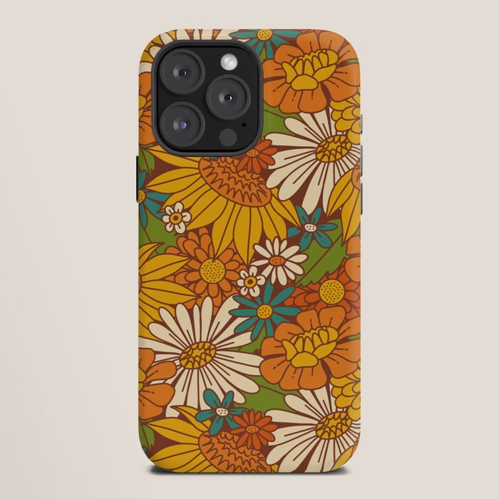 70s Retro Floral iPhone Case