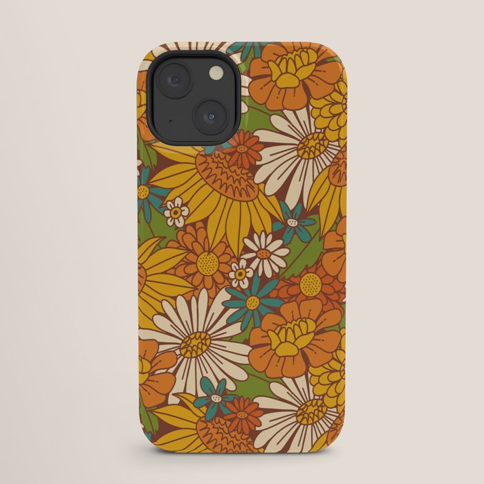 70s Retro Floral iPhone Case