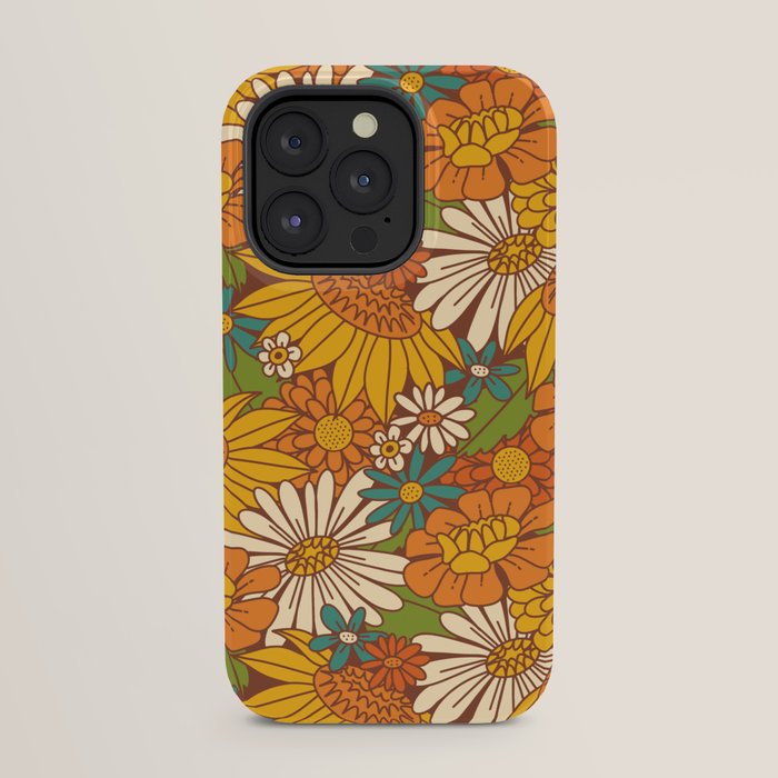 70s Retro Floral iPhone Case