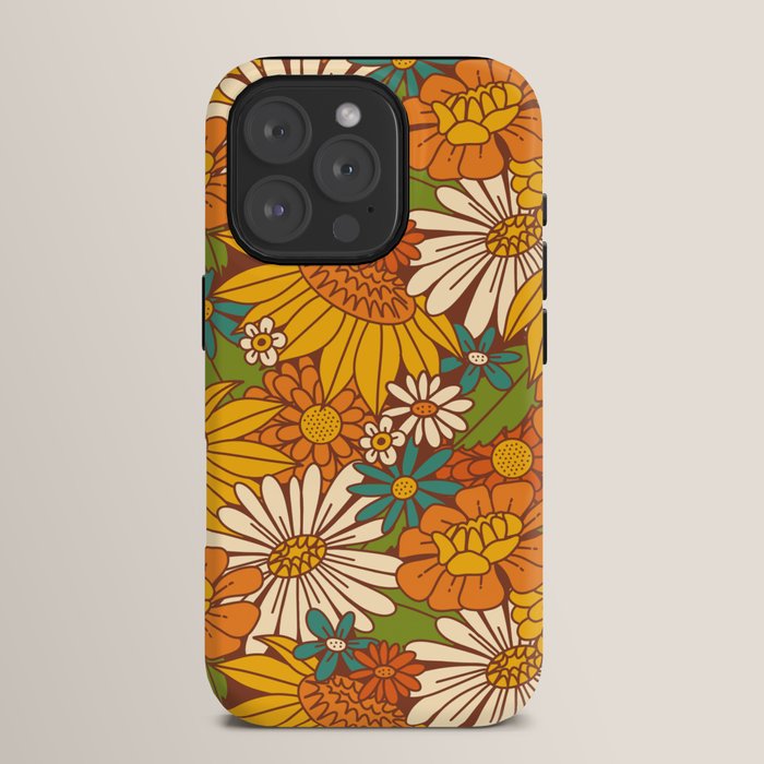 70s Retro Floral iPhone Case