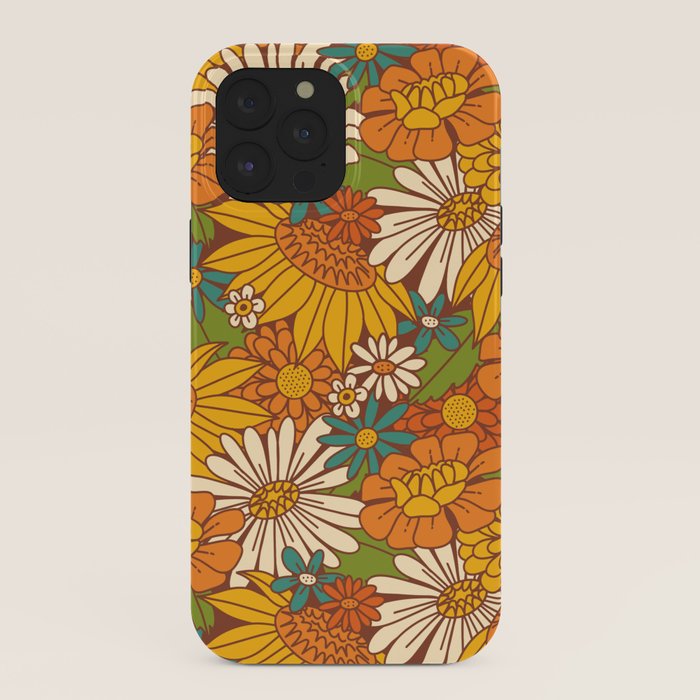 70s Retro Floral iPhone Case
