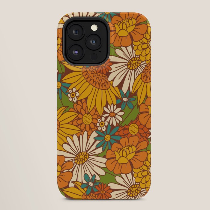 70s Retro Floral iPhone Case