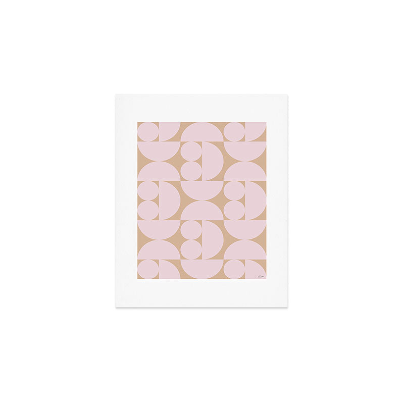 "Grapes and apple slices (pale pink)" Art Print