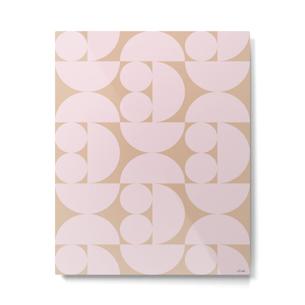 "Grapes and apple slices (pale pink)" Metal Print