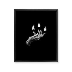 A Light in the Dark Framed Canvas Print
