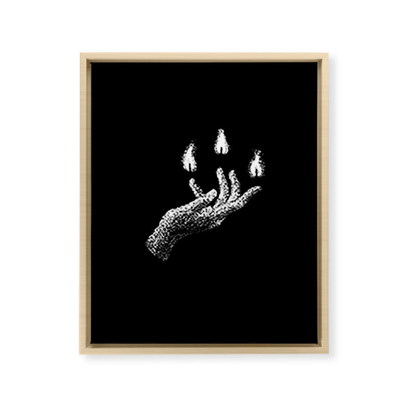 A Light in the Dark Framed Canvas Print
